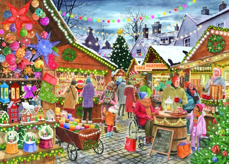 Puzzle Le Marché de Noël - 1000 pièces from House of Puzzles – box