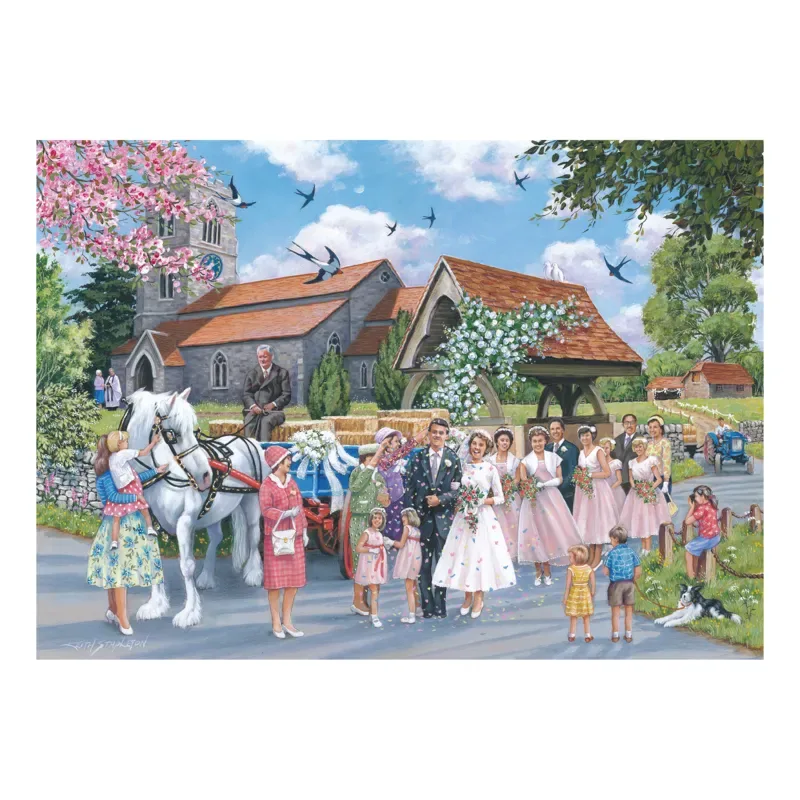 Puzzle Mariage Champêtre - 1000 pièces fra House of Puzzles – æske