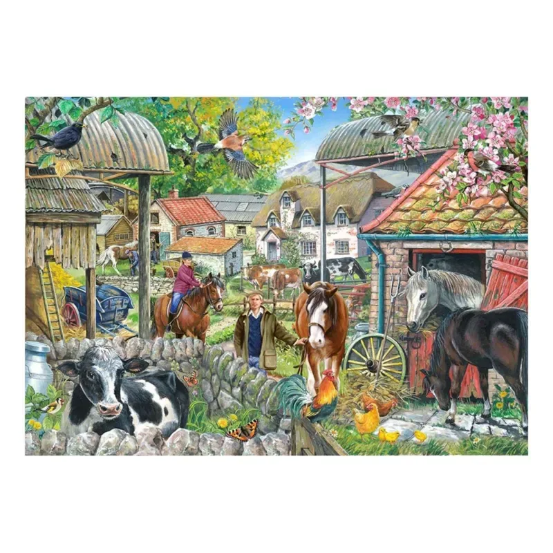 Puzzle Pièces XXL - Horseshoe Farm - 200 à 499 pièces van House of Puzzles – doos