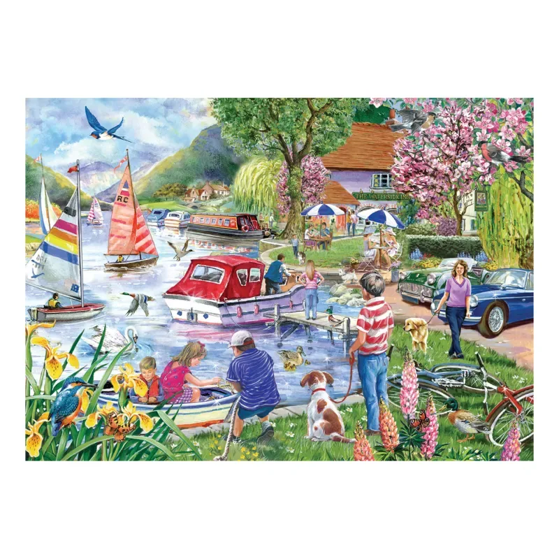 Puzzle Pièces XXL - Waterside Inn - 500 à 999 pièces van House of Puzzles – doos