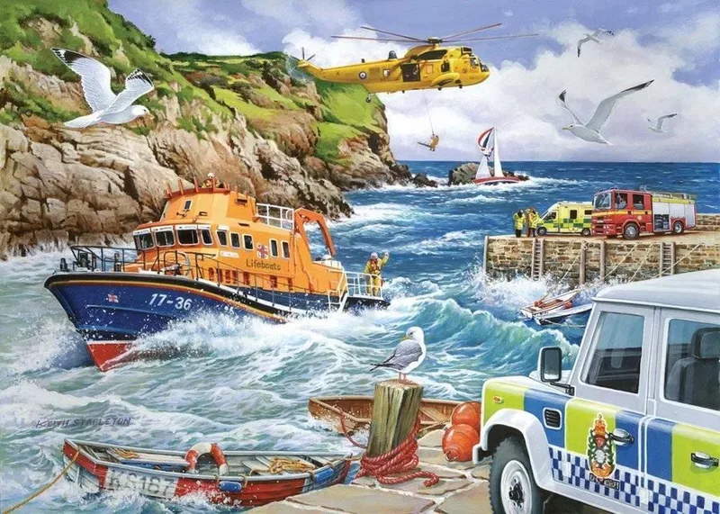 Rescue Puzzel 1000 Stukjes from House of Puzzles, Multicolour edition – box