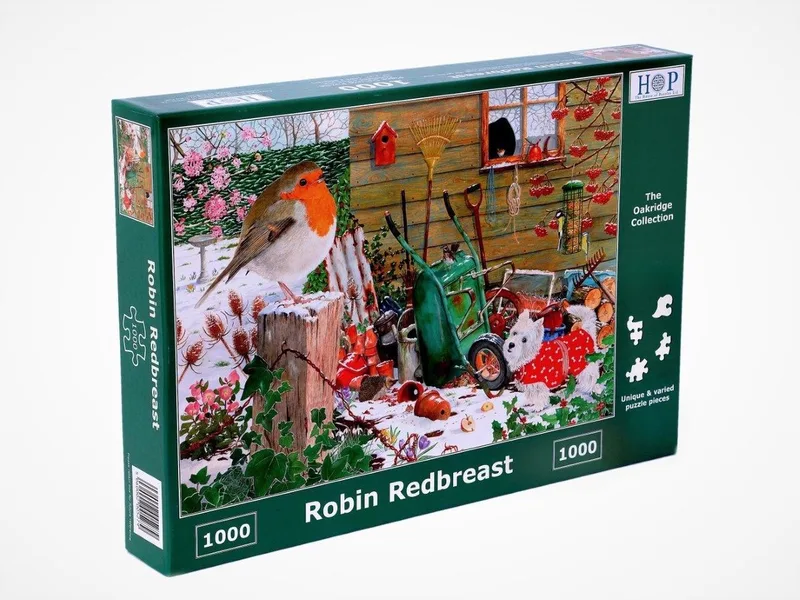 Robin Redbreast - Legpuzzel 1000 stukjes - Rust from House of Puzzles, Red edition – box