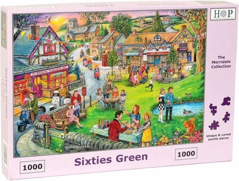Sixties Green - 1000 Piece Jigsaw Puzzle. van House of Puzzles, editie Meerkleurig – doos