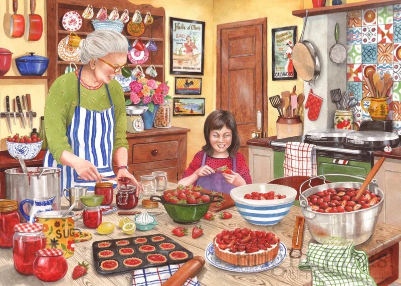 Strawberry Jam Puzzel 250 XL Stukjes från House of Puzzles, utgåva Flerfärgad – kartong