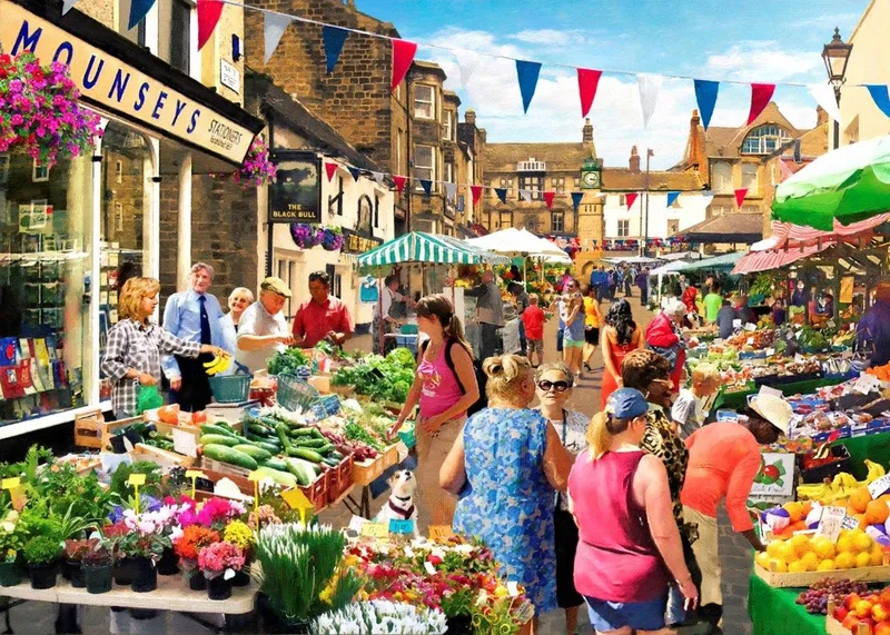 Street Market - 1000 Piece Jigsaw Puzzle. von House of Puzzles, Ausgabe Mehrfarbig – Schachtel