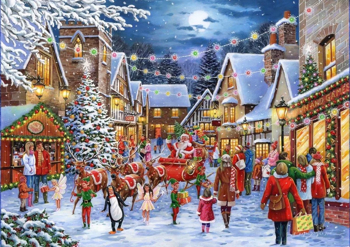 The House of Puzzles - Legpuzzel - 1000 stukjes - No. 17 Christmas Parade de House of Puzzles, édition Multicolore – boîte