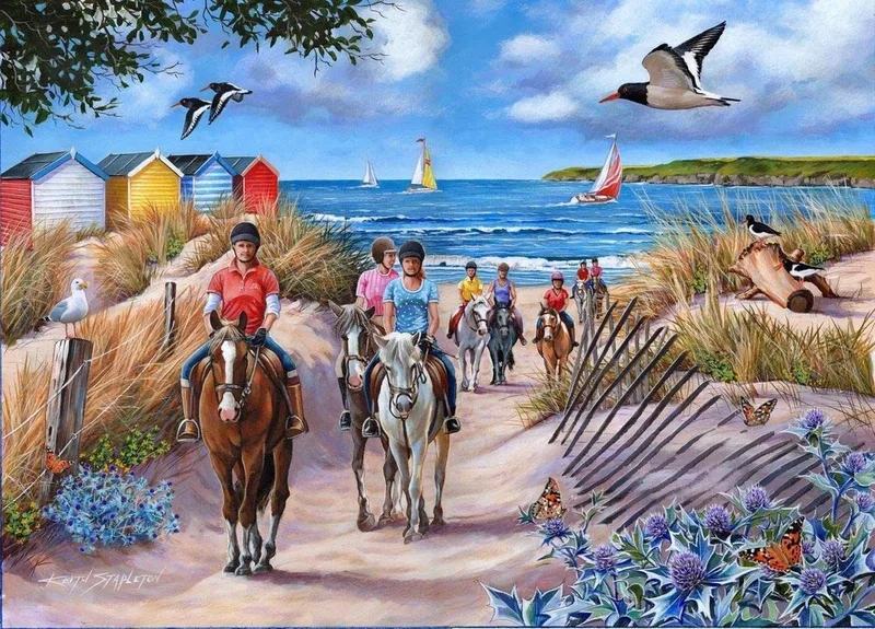 The House of Puzzles - Legpuzzel - 500XL stukken - Sea Horses de House of Puzzles, édition Multicolore – boîte