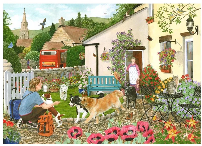 The House of Puzzles - Welcoming Committee Puzzel 500 XL stukjes fra House of Puzzles, Flerfarvet-udgave – æske