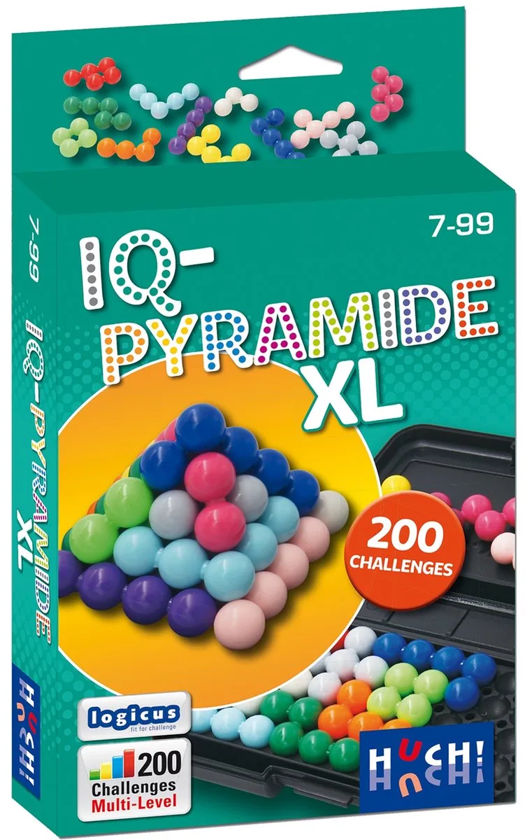 IQ Pyramide XL - Breinbreker met 200 opdrachten in 2D en 3D from HUCH! – box