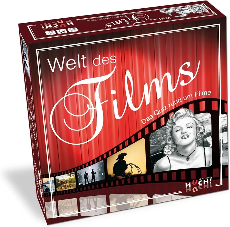 Spiel Quizspiel - Welt des Films, Brettspiel van HUCH! – doos