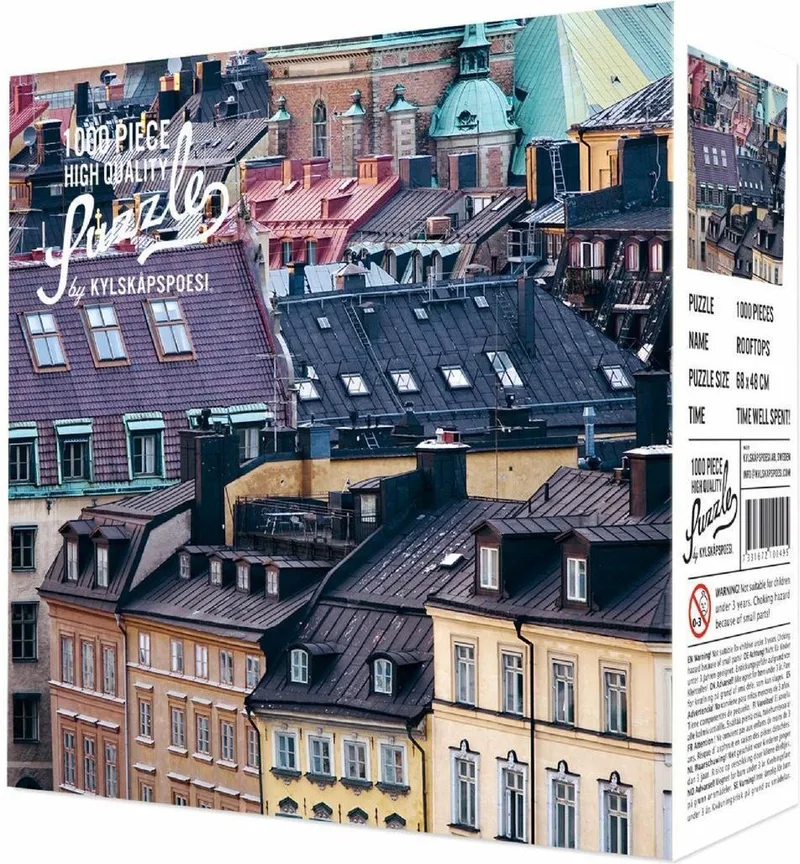 Hygge Puzzel Rooftops 1000 stuks - vanaf 8 jaar van Hygge Games, editie Meerkleurig – doos