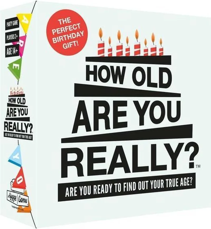 Party Game - How old are you really? - in het Engels from Hygge Games – box