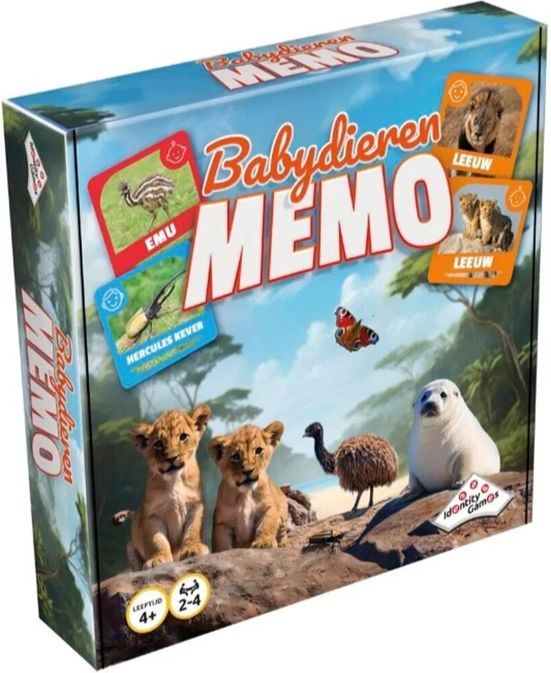 Babydieren Memo fra Identity Games – æske