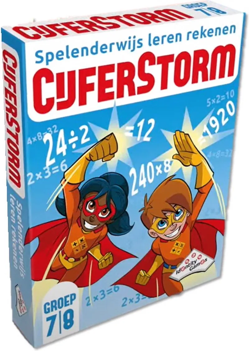 Cijferstorm Groep 7 en 8 - Kaartspel fra Identity Games, Divers-udgave – æske