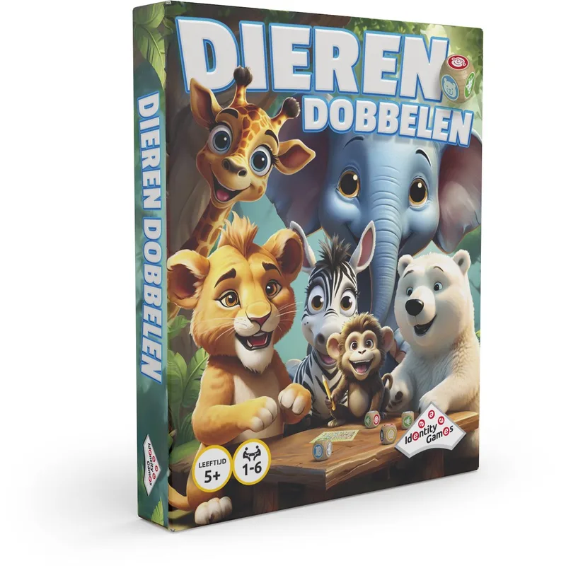 Dieren Dobbelen - Dobbelspel - Voor de hele familie fra Identity Games – æske