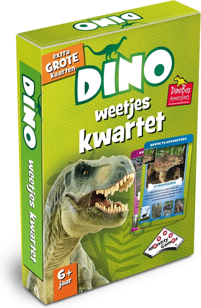 Dino Weetjeskwartet special edition fra Identity Games – æske