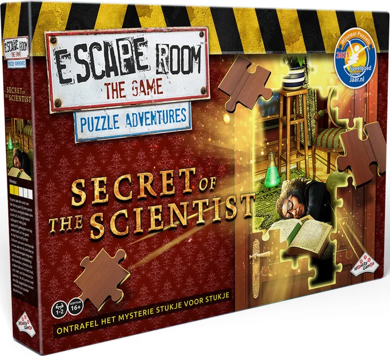 Escape Room The Game Puzzle Adventures (Secret of the Scientist) - Breinbreker - Kruising tussen escape room en legpuzzel from Identity Games – box