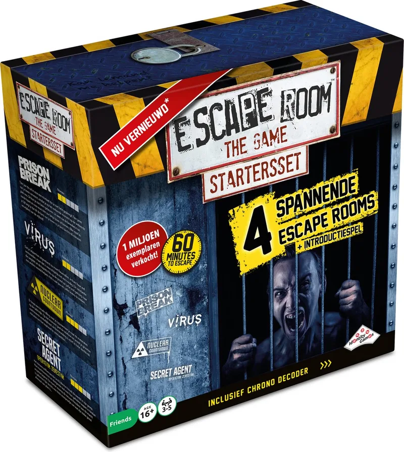 Escape Room The Game Startersset - Breinbreker - Inclusief decoder en 4 avonturen van Identity Games – doos