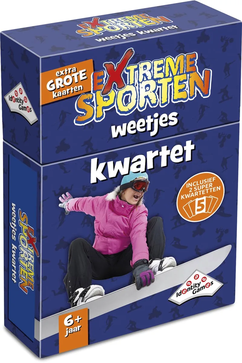Extreme Sporten Weetjes Kwartet - Kaartspel - Boordevol feitjes over de gevaarlijkste sporten from Identity Games – box
