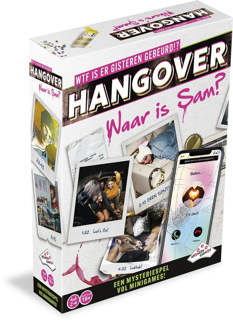 Hangover: Waar is Sam? - Coöperatief mysteriespel - Vind jullie vriend terug! from Identity Games – box