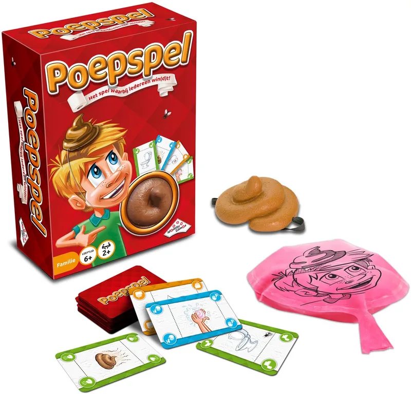 Het Poepspel (Kleine editie) - Kinderspel - Grappig reactiespel met drollenpret fra Identity Games – æske