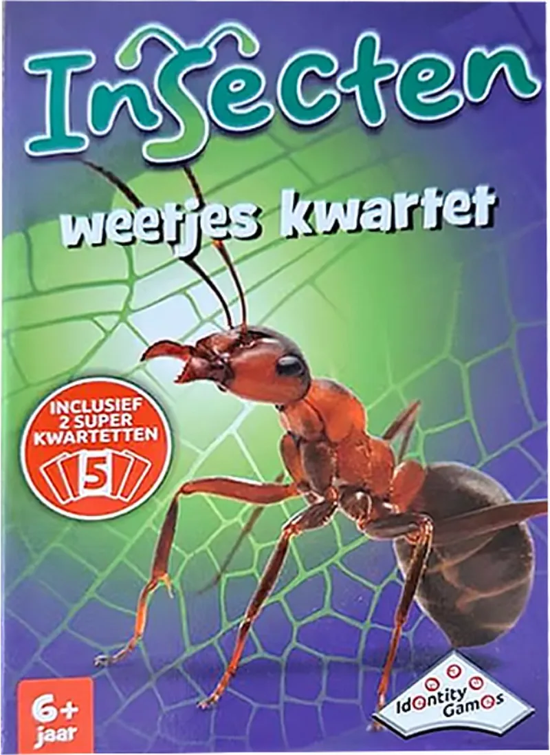 Insecten Weetjes Kwartet - 2 tot 4 Spelers - 6+ Jaar fra Identity Games – æske
