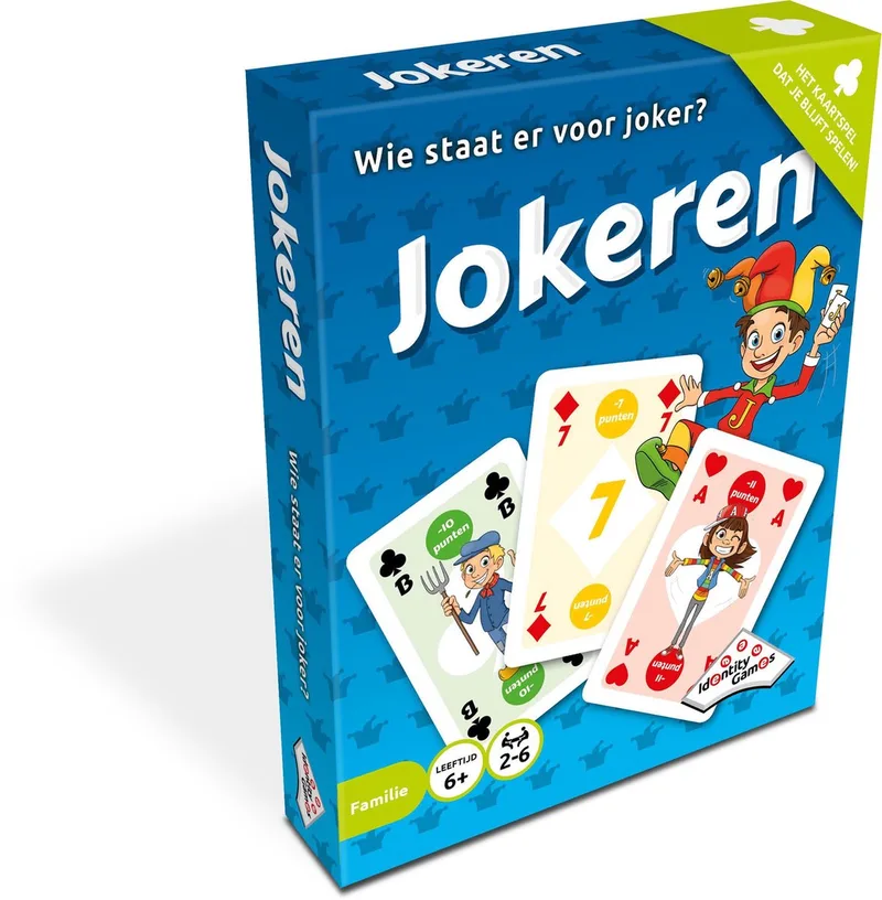 Jokeren - kaartspel - Met puntenhulp op elke kaart fra Identity Games – æske