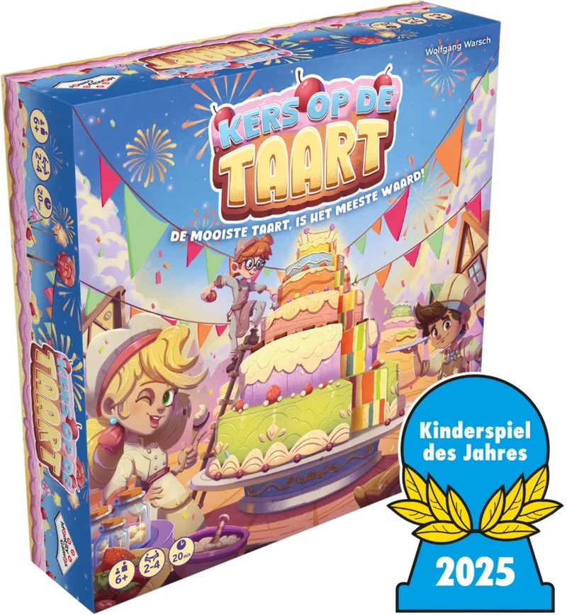 Kers op de Taart - Kinderspel - Ben jij de beste taartenbakker? - Winnaar Spiel des Jahres 2025 van Identity Games – doos