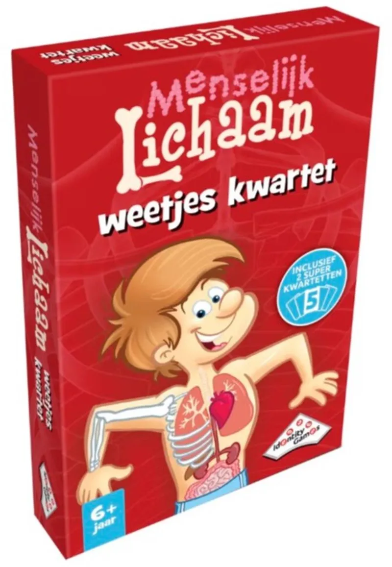 Menselijk Lichaam Kwartet, Kwartet, Kwartet menselijk lichaam, Kinder kwartet from Identity Games – box
