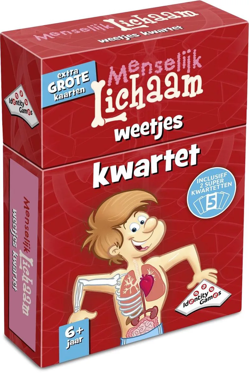 Menselijk Lichaam Weetjes Kwartet - Kaartspel - Boordevol leuke feitjes over het lichaam from Identity Games – box