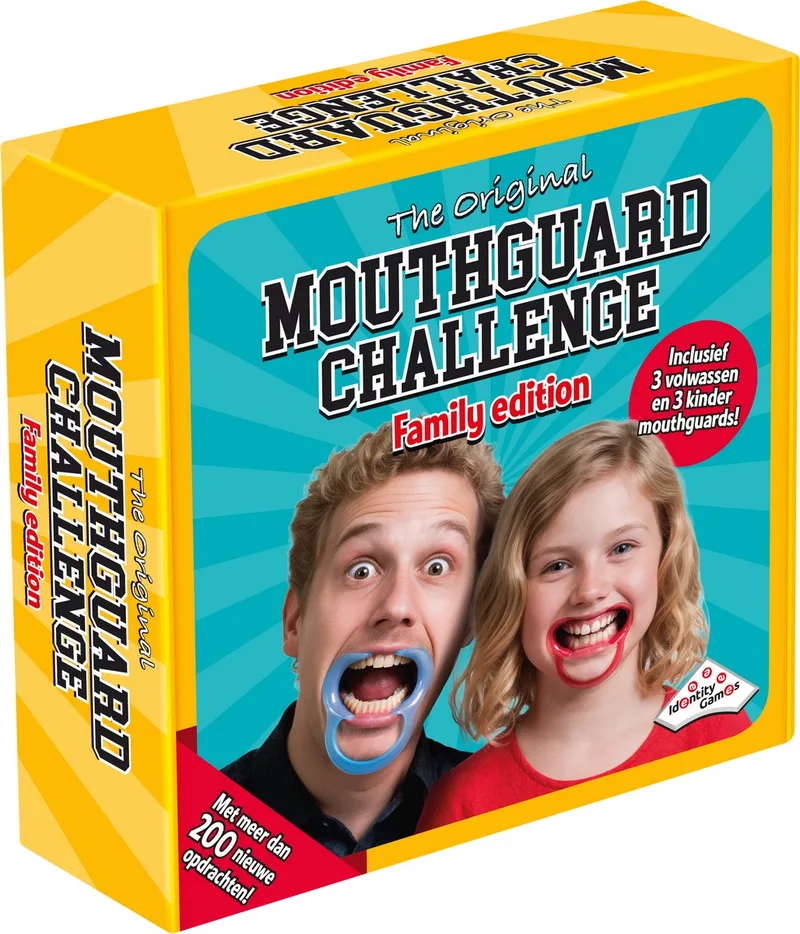 Mouthguard Challenge Familie Editie - Partyspel - Inclusief mondklemmen från Identity Games – kartong