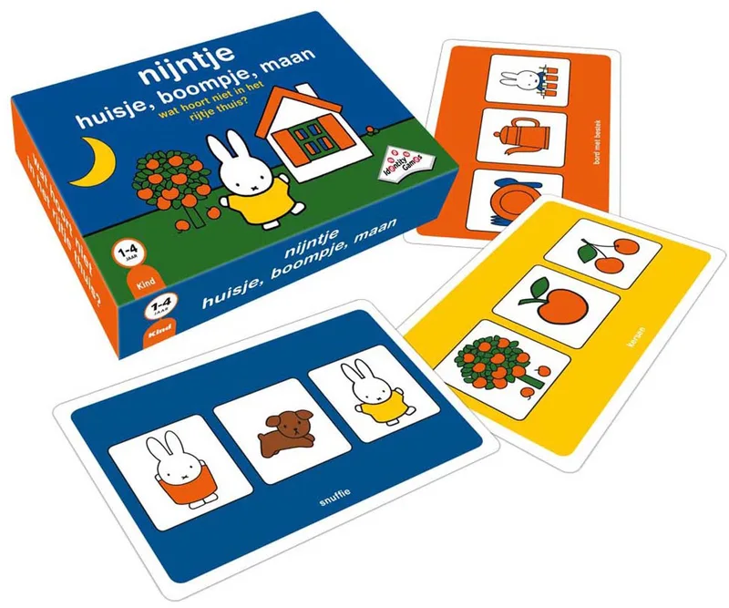 Nijntje - Huisje, Boompje, Maan - Kaartspel - Identity Games från Identity Games, utgåva Meerkleurig – kartong