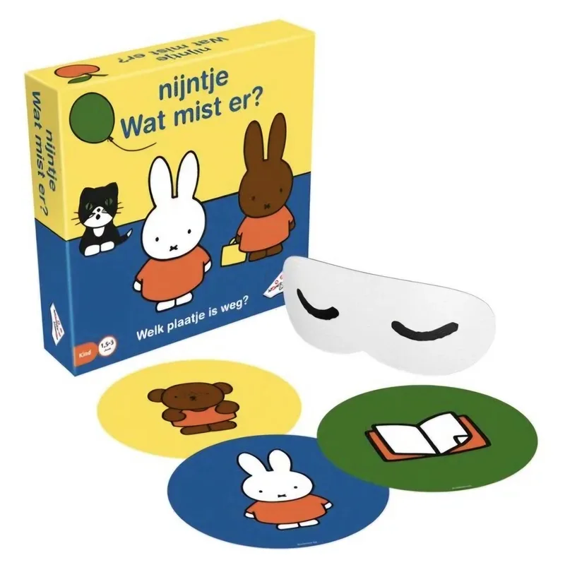 Nijntje - Wat mist er? Geheugenspel - 1,5-3Jaar - Afbeeldingen de Identity Games, édition Multi – boîte