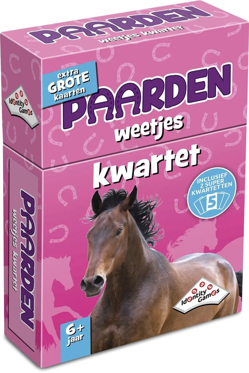 Paarden Weetjes Kwartet – Kaartspel - Boordevol leuke en leerzame paardenfeitjes from Identity Games – box