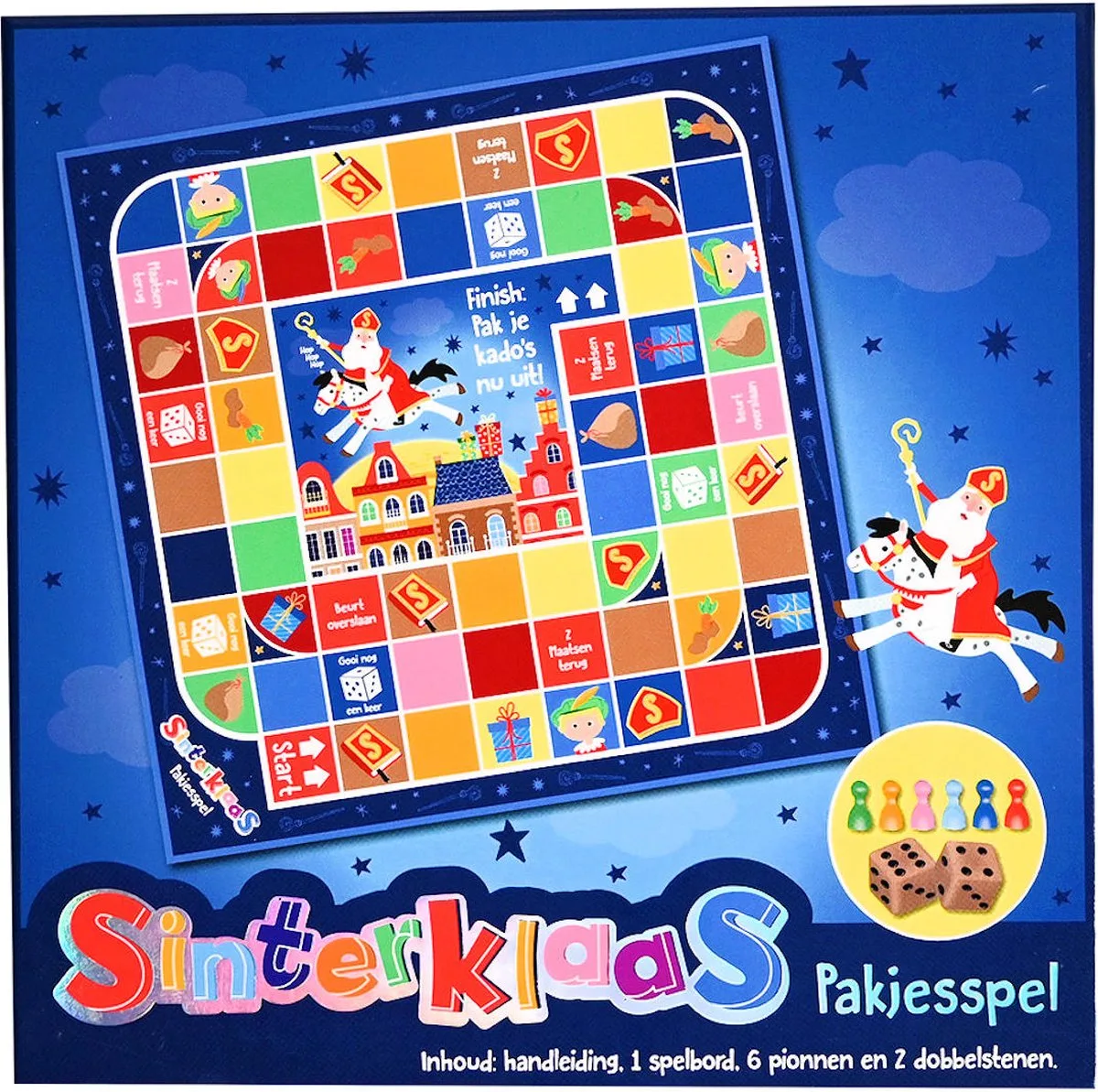 Sinterklaas bordspel pakjesspel FSC duurzaam karton cadeau. de Identity Games – boîte