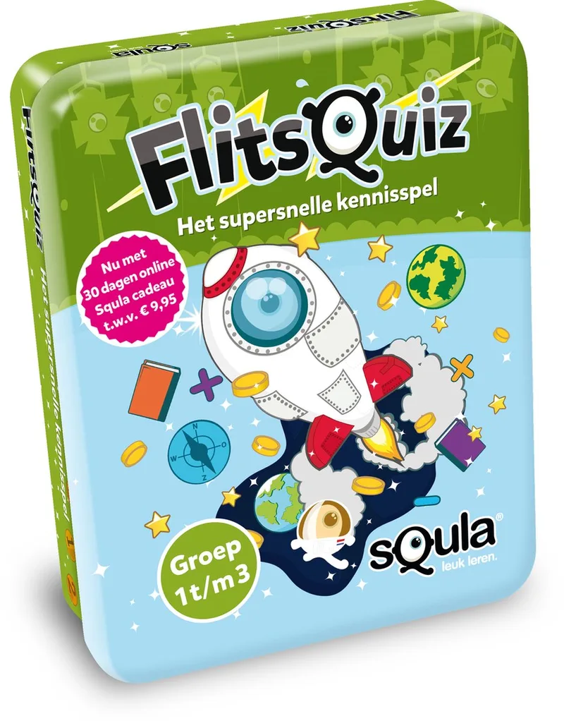 sQula flitsquiz groep 1-2-3 - Educatief Kaartspel från Identity Games, utgåva Groen – kartong