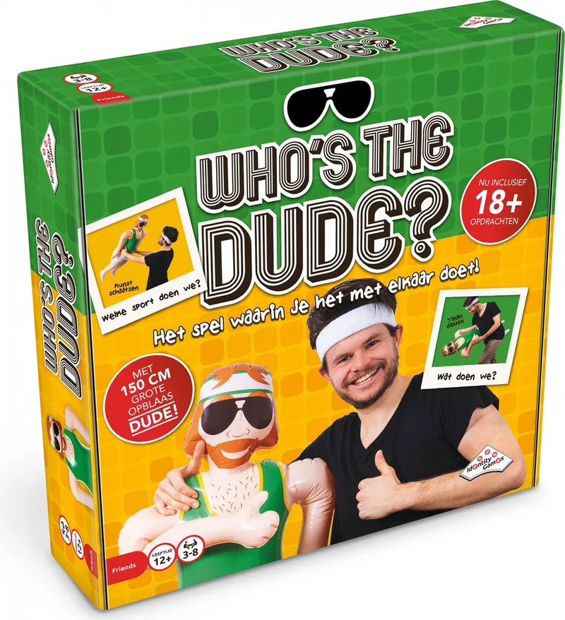 Who's The Dude? - Partyspel - Inclusief levensgrote opblaaspop from Identity Games – box