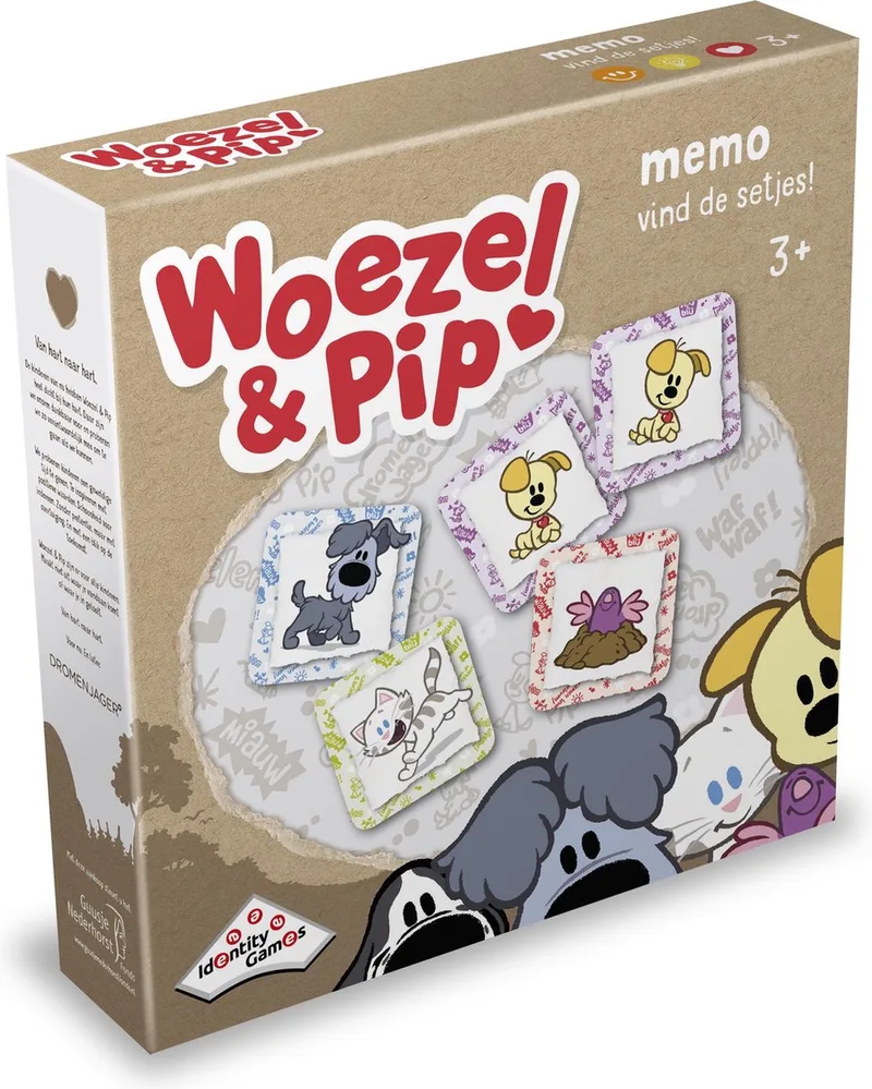 Woezel & Pip Memo Kinder Kaartspel from Identity Games – box