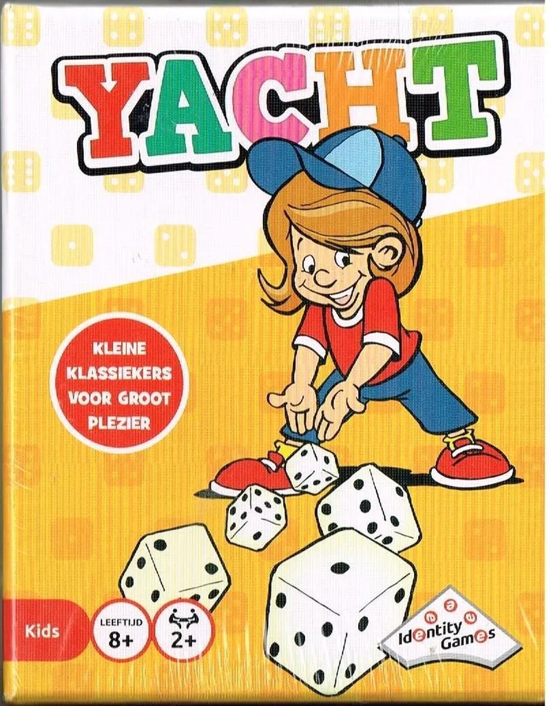 Yacht ! Dobbelen voor het hele gezin. speelduur 30 min. vanaf 8 jaar/ 2 of meer spelers from Identity Games, Divers edition – box