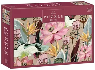 Puzzle 1000 Flowers 2 from Interdruk, Beige edition – box 1 of 2