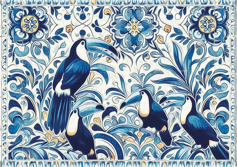 Puzzle Art on Tiles - Toucans - 500 à 999 pièces de Interdruk – boîte 1 sur 2
