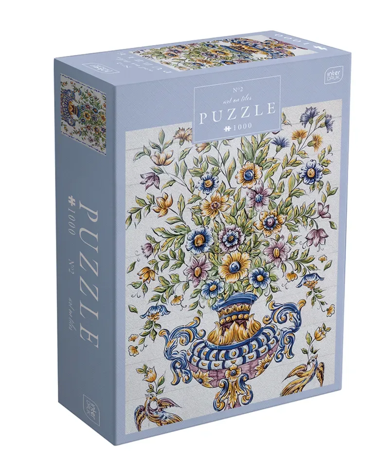 Puzzle Art on Tiles - Vase Fleuri - 1000 pièces van Interdruk – doos 2 van 2