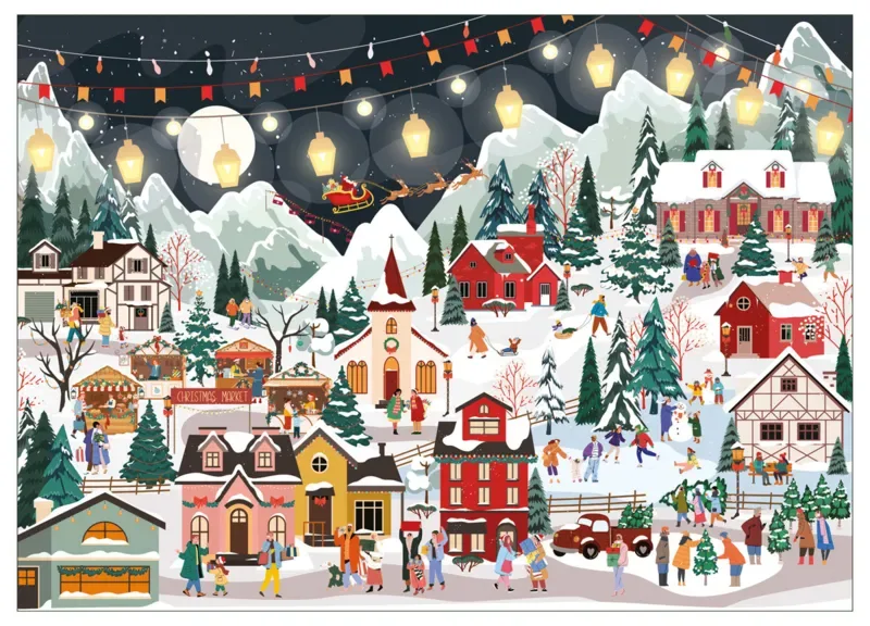 Puzzle Christmas Night - 1000 pièces from Interdruk – box