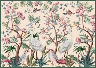 Puzzle Jardin Secret - Aigrette et Fleurs - 1000 pièces van Interdruk – doos 1 van 2