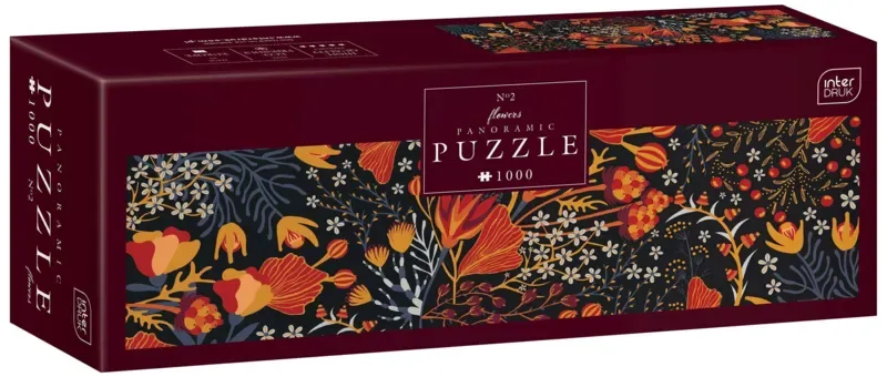 Puzzle panoramiczne 1000 Flowers 2 de Interdruk, édition Orange – boîte 2 sur 2