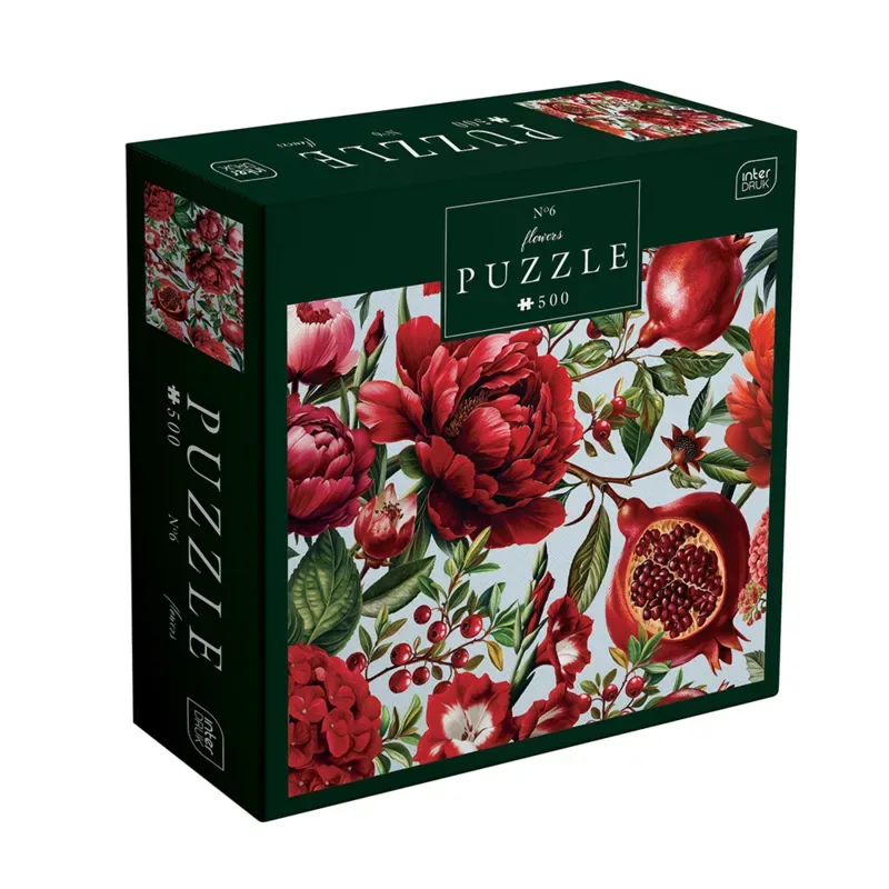 Puzzle Pivoines et Grenade - 500 à 999 pièces de Interdruk – boîte 2 sur 2