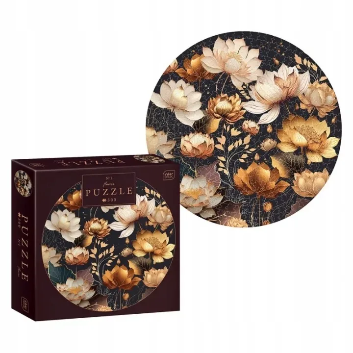 Round Flowers #1 (500 Stukjes) fra Interdruk – æske