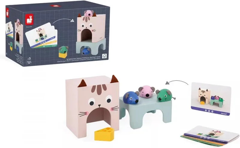Educatief Spel - Oriëntatie kat en muis van Janod, editie Multi colour – doos