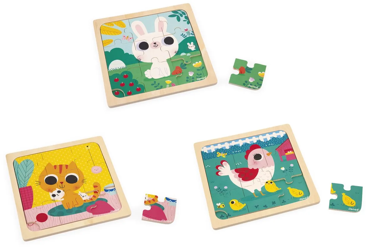 Trio Puzzle von Janod, Ausgabe Mehrfarbig – Schachtel