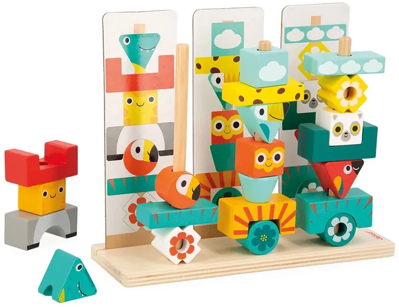 Houten stapel spel from Janod, Tropik edition – box